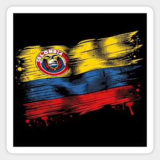 Colombian Heritage Flag Watercolor Magnet